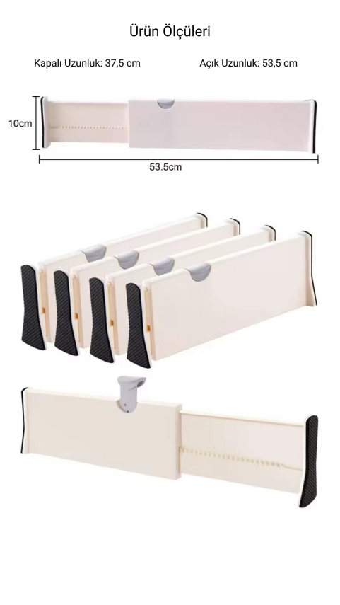 Büyük Boy Ayarlı Çekmece Ayırıcı 2'li Paket - 2