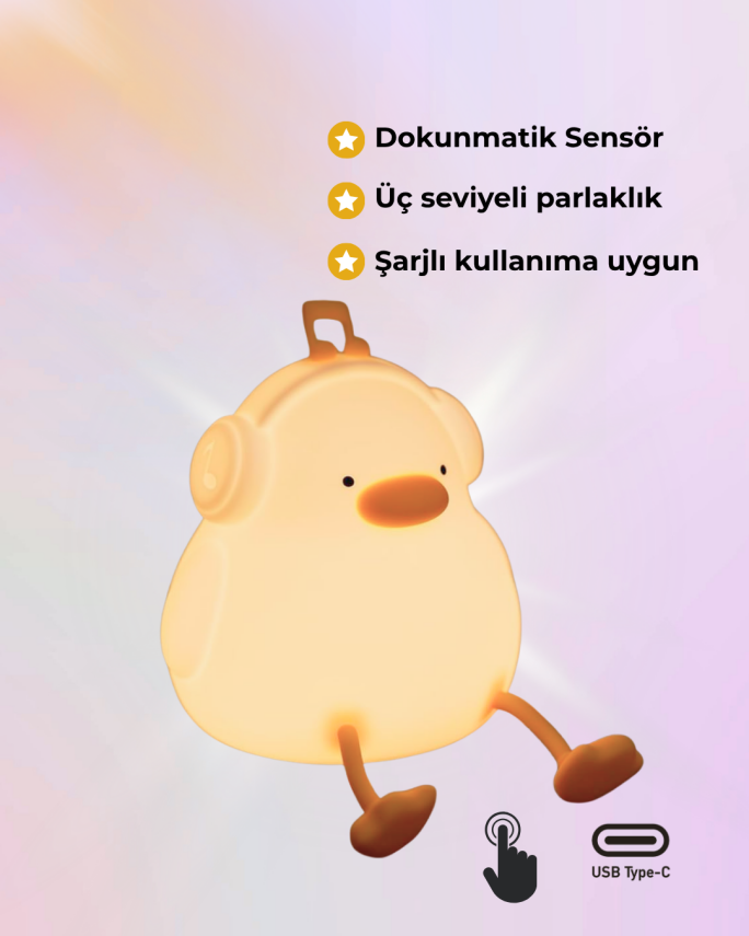 Silikon Ördek Gece Lambası - 2