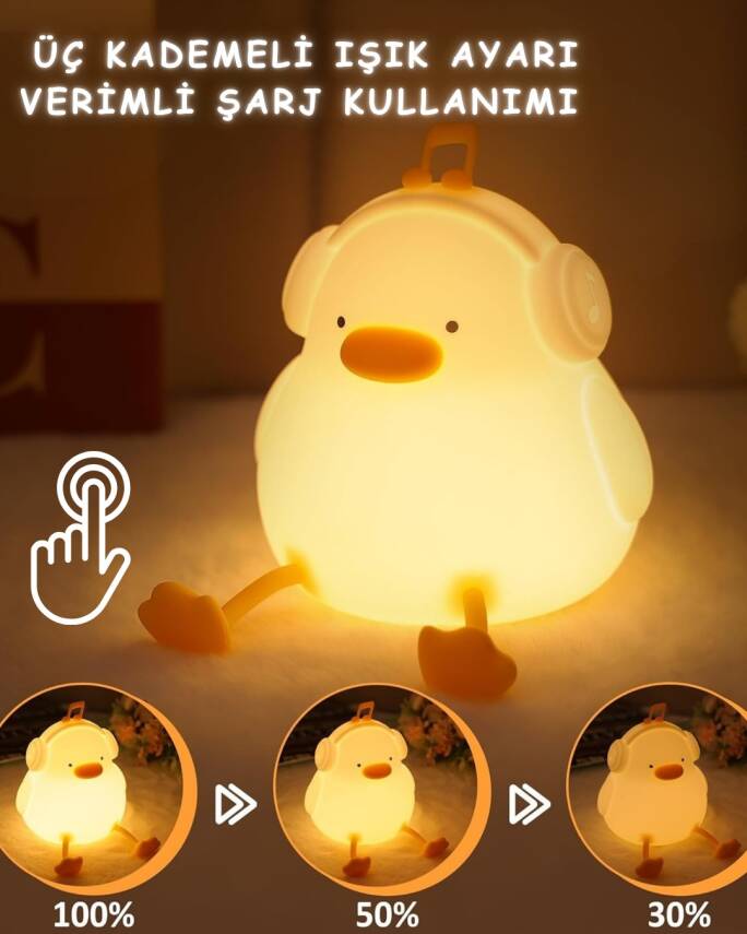 Silikon Ördek Gece Lambası - 4