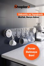 Vakumlu ve Yapışkanlı Mutfak Banyo Askılığı