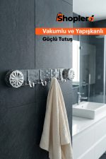 Vakumlu ve Yapışkanlı Mutfak Banyo Askılığı - Görsel 2