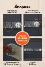 Vakumlu ve Yapışkanlı Mutfak Banyo Askılığı - Görsel 4